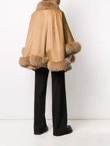 LISKA Cashmere Cape with fox - MYLISKAFASHION