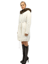 LISKA - PARKA TECHNICAL COTTON WHITE - MYLISKAFASHION