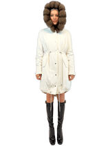 LISKA - PARKA TECHNICAL COTTON WHITE - MYLISKAFASHION