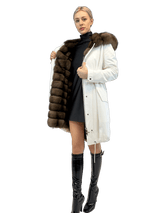 LISKA - PARKA TECHNICAL COTTON WHITE - MYLISKAFASHION