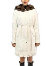 LISKA - PARKA TECHNICAL COTTON WHITE - MYLISKAFASHION