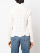 Liska pointelle-knit jumper - MYLISKAFASHION