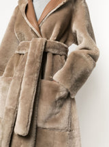 Liska reversible hooded sheepskin coat - MYLISKAFASHION