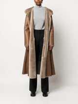 Liska reversible hooded sheepskin coat - MYLISKAFASHION