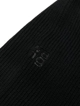 logo-embroidered ribbed balaclava - LISKAFASHION