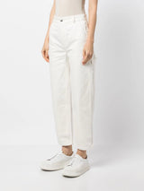 Maison Kitsuné cropped straight-leg jeans - MYLISKAFASHION