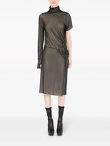 Maison Margiela asymmetric ruched midi dress - LISKAFASHION
