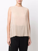 Maison Margiela cut-out detail sleeveless blouse - MYLISKAFASHION