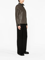 Manzoni 24 shearling-trim leather jacket - MYLISKAFASHION