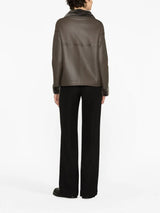 Manzoni 24 shearling-trim leather jacket - MYLISKAFASHION