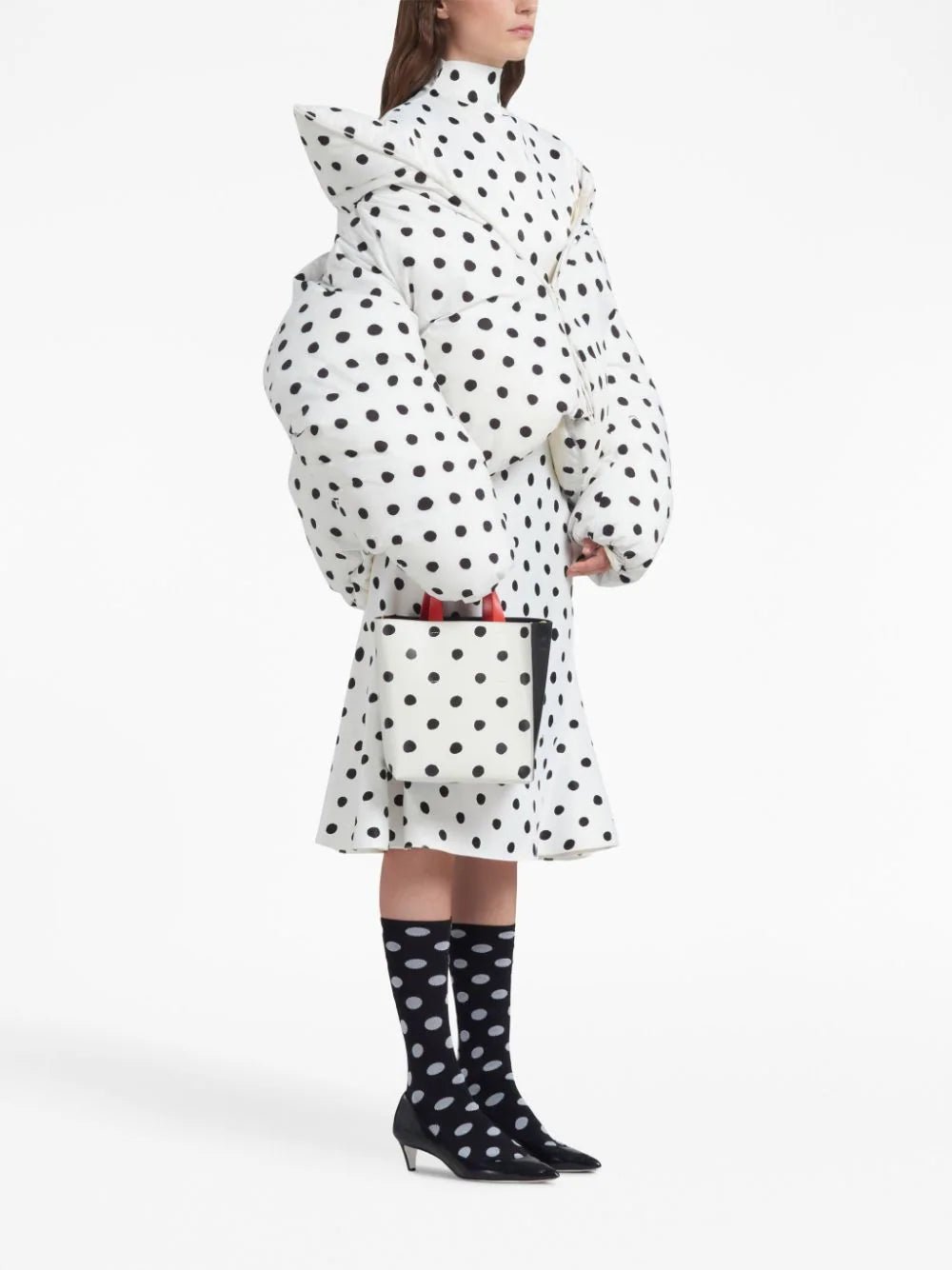 polka dot-print down jacket – LISKAFASHION