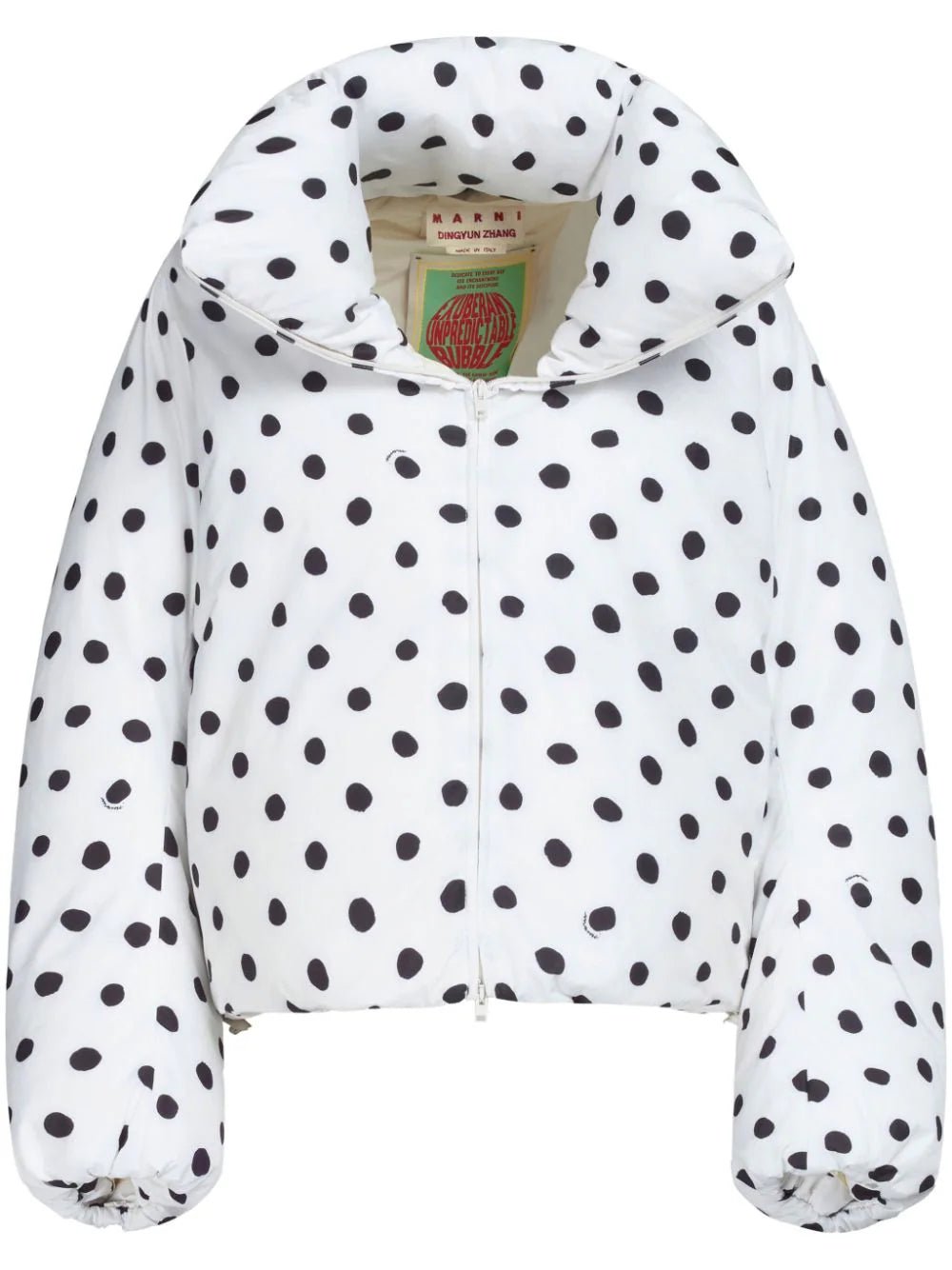 polka dot print down jacket