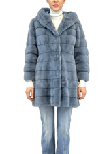 Mink Coat with Hood - MYLISKAFASHION