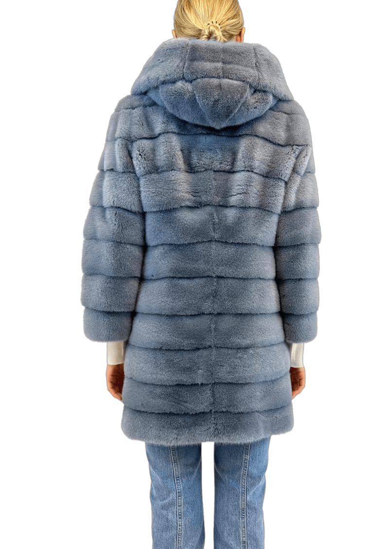 Mink Coat with Hood - MYLISKAFASHION