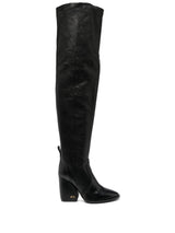 Nº21 logo-sole 100mm leather knee-high boots - MYLISKAFASHION