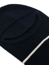 Plan C two-tone striped ribbed-knit balaclava - MYLISKAFASHION