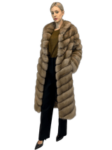 SABLE COAT WITH ATTACHED COLLAR - MYLISKAFASHION
