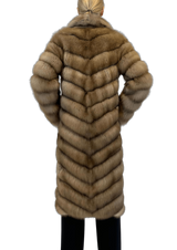 SABLE COAT WITH ATTACHED COLLAR - MYLISKAFASHION