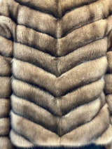 SABLE JACKET WITH COLLAR - MYLISKAFASHION