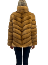 SABLE JACKET WITH COLLAR - MYLISKAFASHION