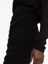 Saint Laurent draped V-neck minidress - MYLISKAFASHION