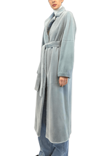 SHEARED MINK COAT WITH BELT - MYLISKAFASHION