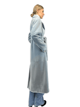 SHEARED MINK COAT WITH BELT - MYLISKAFASHION