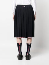 Thom Browne knitted step-hem pleated skirt - MYLISKAFASHION