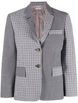 Thom Browne mix-print single-breasted blazer - MYLISKAFASHION