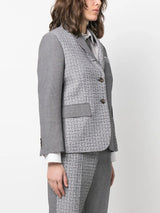 Thom Browne mix-print single-breasted blazer - MYLISKAFASHION