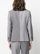 Thom Browne mix-print single-breasted blazer - MYLISKAFASHION