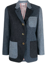 Thom Browne patchwork Donegal tweed blazer - MYLISKAFASHION