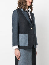 Thom Browne patchwork Donegal tweed blazer - MYLISKAFASHION