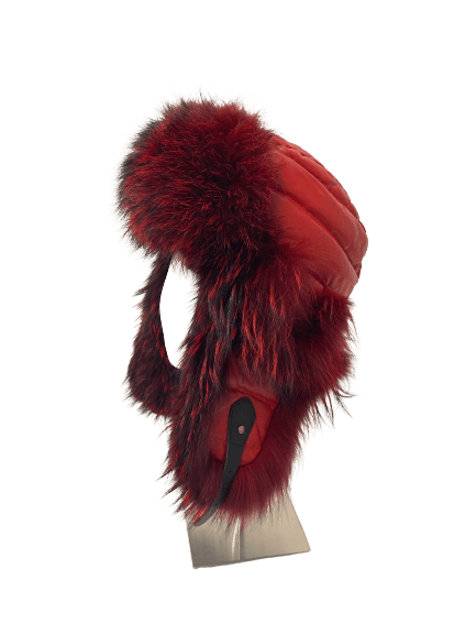 Red Fox Fur Trapper Hat