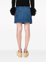 Twisted denim miniskirt - LISKAFASHION