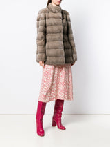 "VALENCIA" Mink Coat with Collar Short - MYLISKAFASHION