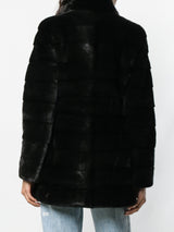 "VALENCIA" Mink Coat with Collar Short - MYLISKAFASHION
