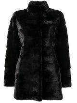 "VALENCIA" Mink Coat with Collar Short - MYLISKAFASHION