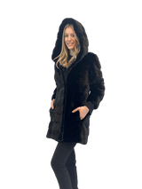 "VALENCIA" Mink Coat with Hood - MYLISKAFASHION