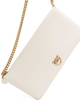 horizontal flat bag in leather