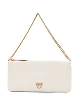 horizontal flat bag in leather