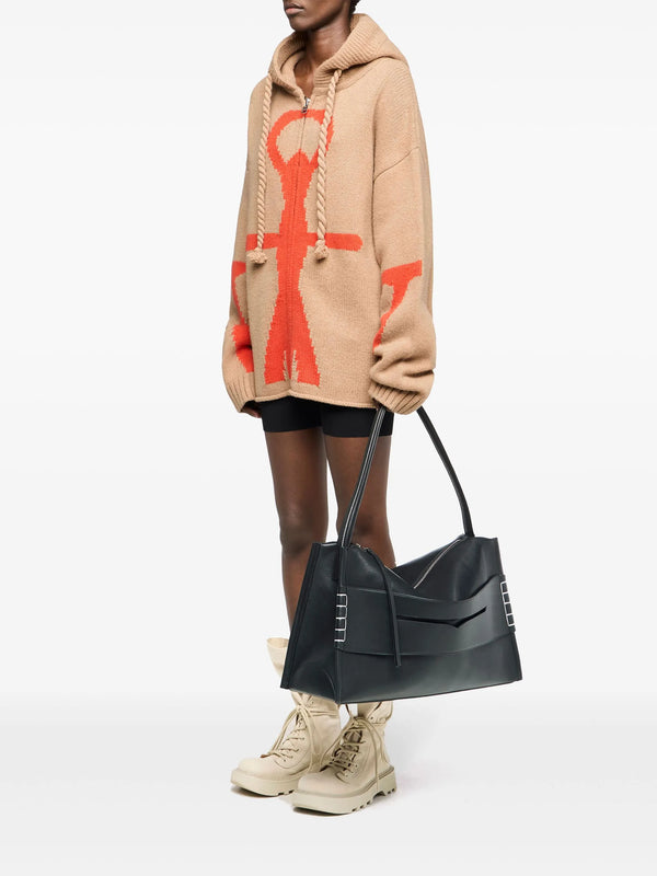large loafer bag - leather shoulder bag