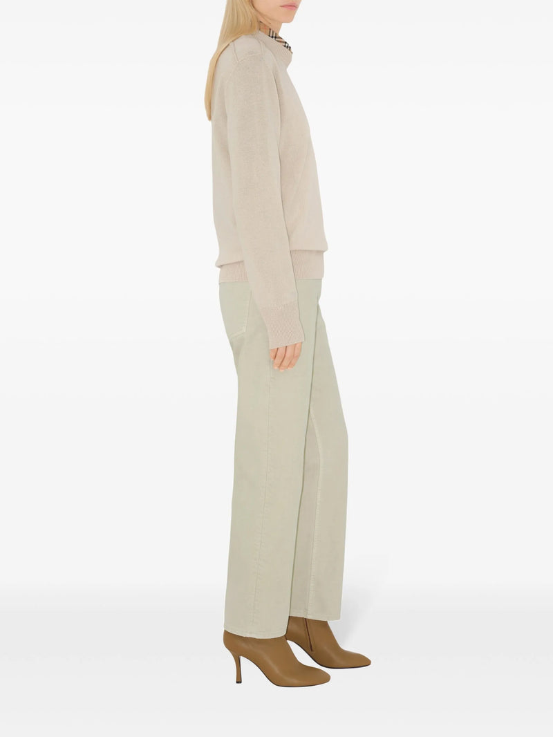 check label wool sweater