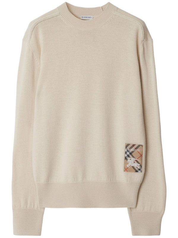check label wool sweater