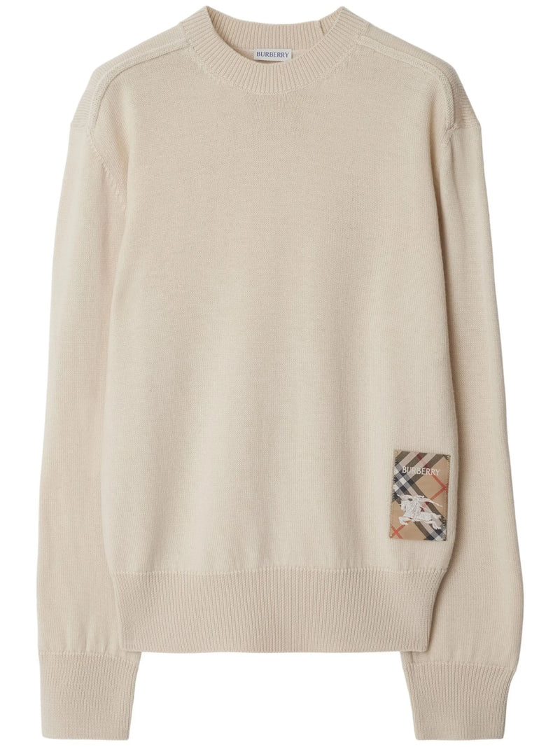 check label wool sweater