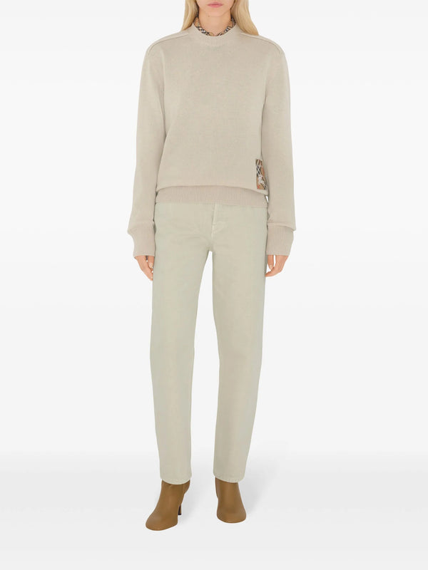 check label wool sweater