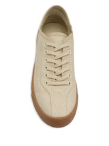 canvas sneakers in viscose and linen