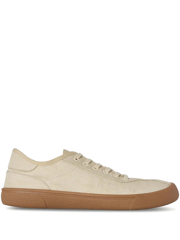 canvas sneakers in viscose and linen