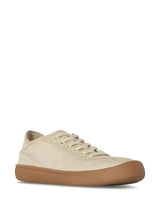 canvas sneakers in viscose and linen