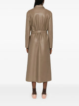 Green leather coat